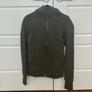 Lululemon scuba full zip size 4 gray sage